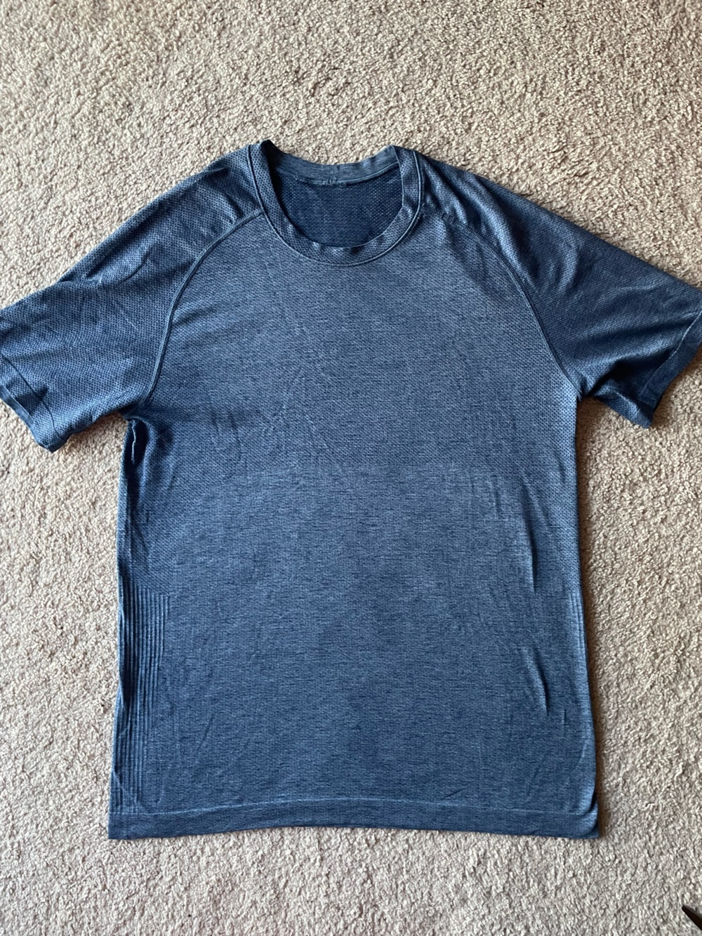 Lululemon Men's Crewneck Performance T-Shirt Blue Activewear Running Size S
